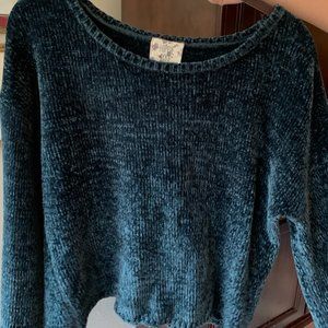 Forest Green Crew Neck Chenille Sweater